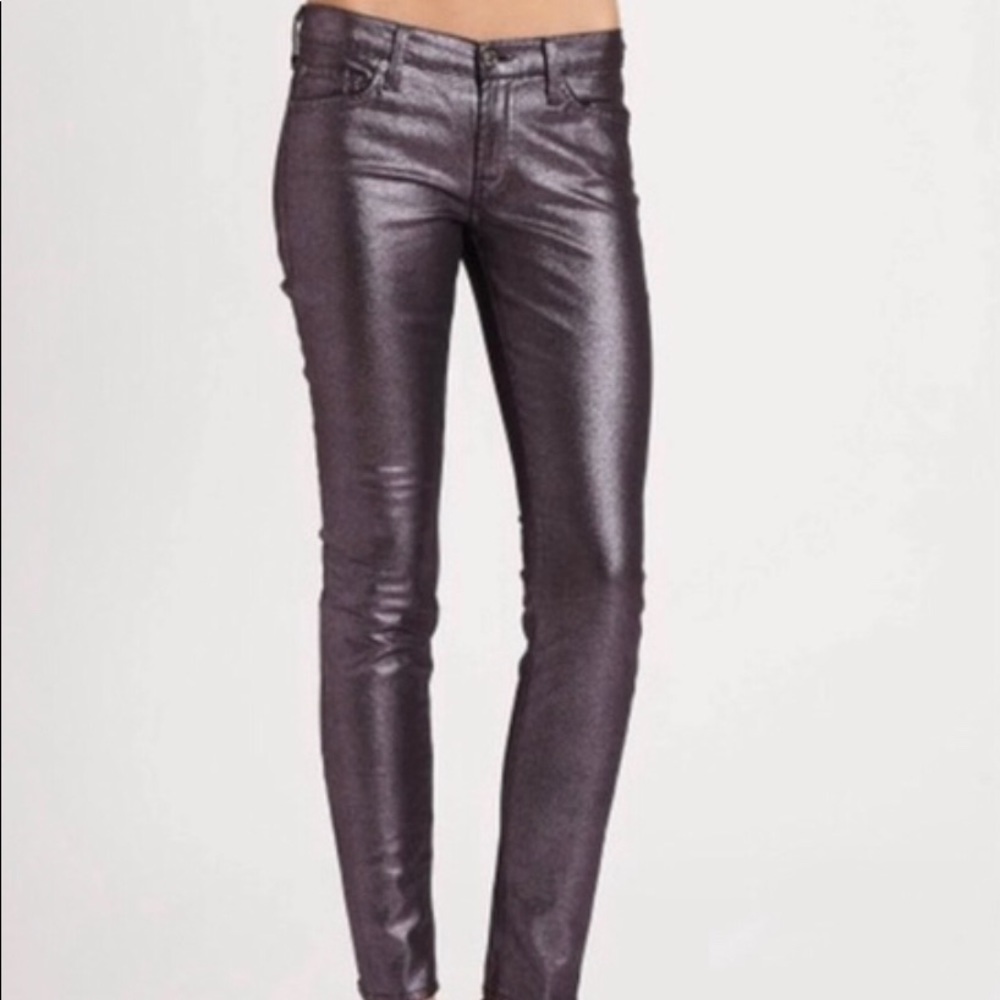 7 for All Mankind Metallic The Skinny Pant 29